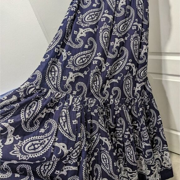 Nwt Sea Ny | Theodora Apron Dress In Blue Paisley - Picture 13 of 16